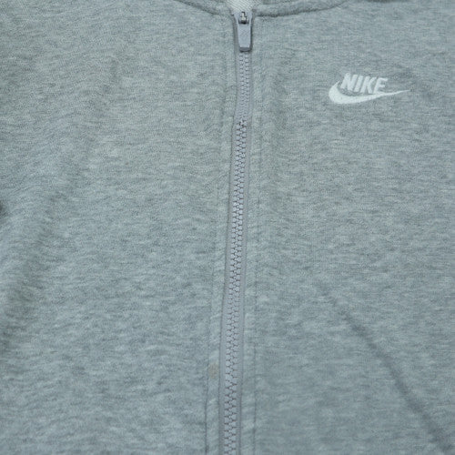 Nike Women's Grey Full Zip Hoodie Small Cotton Blend Casual