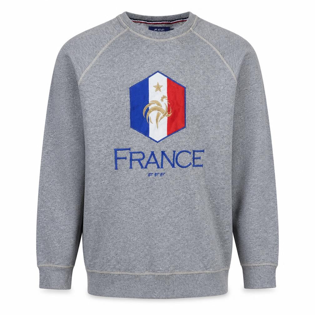 FFF Équipe de France Men's Grey XL Pullover Sweatshirt