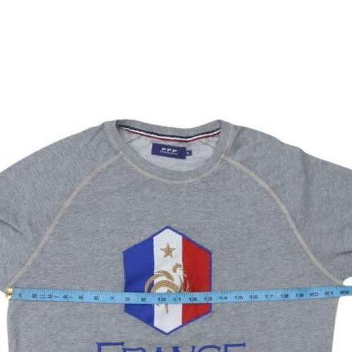 FFF Équipe de France Men's Grey XL Pullover Sweatshirt
