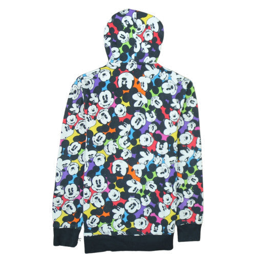 Disneyland Paris Womens Black Multicoloured Mickey Mouse Full Zip Hoodie Size S