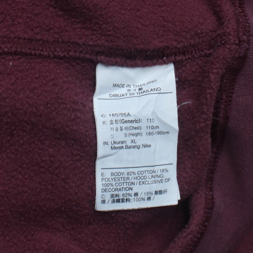 Nike Men's Purple XL Full Zip Fleece Hoodie Sweatshirt