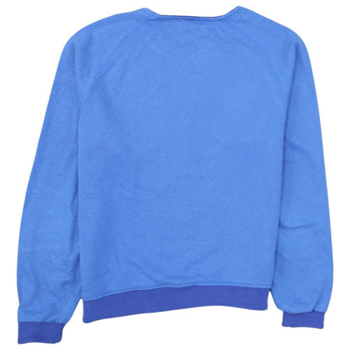 Nike Womens Blue Pullover Sweatshirt M Cotton Blend Casual Crew Neck