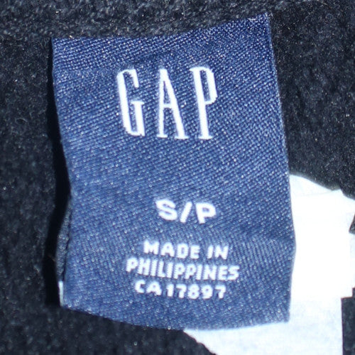GAP Women Black Pullover Hoodie S Cotton Fleece Casual