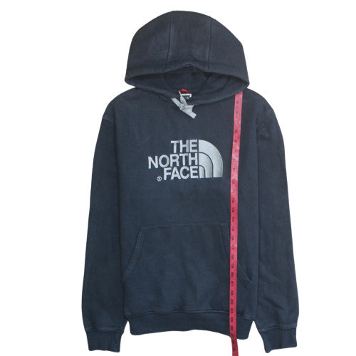 The North Face Mens Blue Pullover Hoodie L Fleece Cotton Sweatshirt