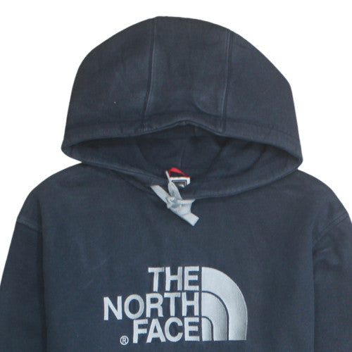 The North Face Mens Blue Pullover Hoodie L Fleece Cotton Sweatshirt