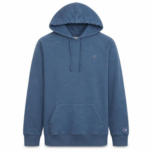 Champion Men Blue Pullover Hoodie S Fleece Long Sleeve Sweatshirt