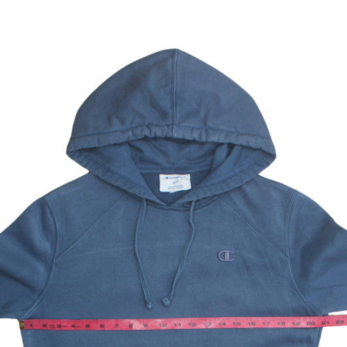 Champion Men Blue Pullover Hoodie S Fleece Long Sleeve Sweatshirt
