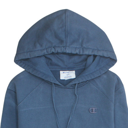 Champion Men Blue Pullover Hoodie S Fleece Long Sleeve Sweatshirt