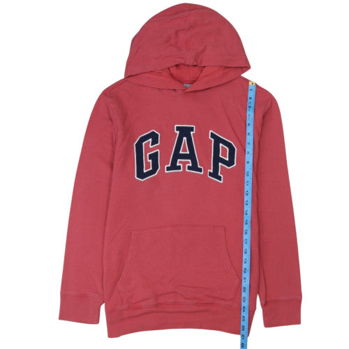 GAP Women’s Red Pullover Hoodie L Cotton Logo Casual Sweatshirt
