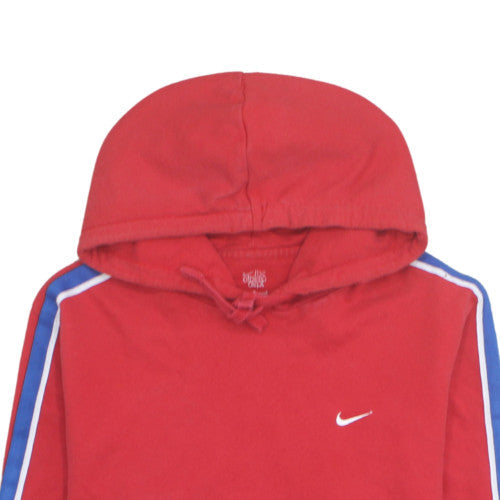 Nike Men's Red Pullover Hoodie L Sports Fleece Sweatshirt
