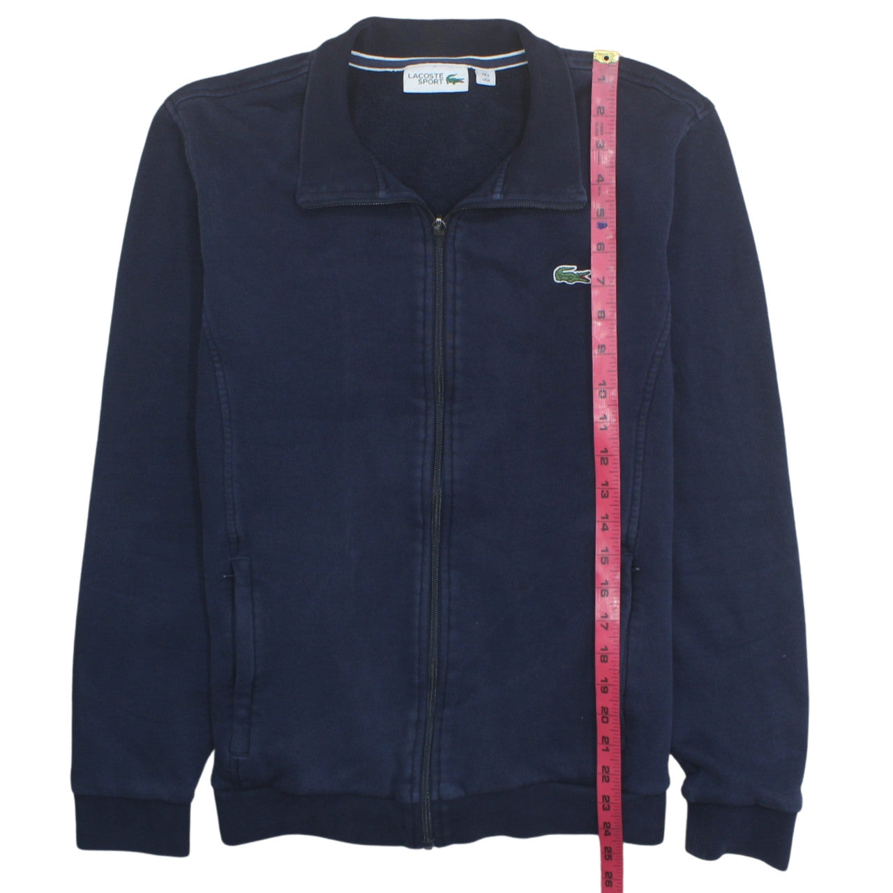 Lacoste Sport Men's Navy Full Zip Sweatshirt M Cotton Blend