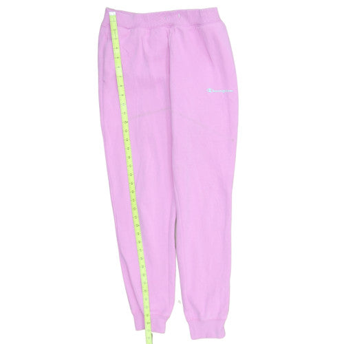 Champion Womens Pink Small Fleece Cuffed Sweatpants Casual Trousers