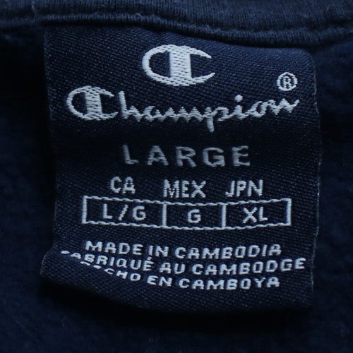 Champion Men's Blue Crew Neck Pullover Sweatshirt Size L