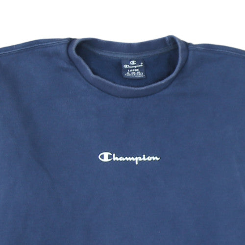 Champion Men's Blue Crew Neck Pullover Sweatshirt Size L