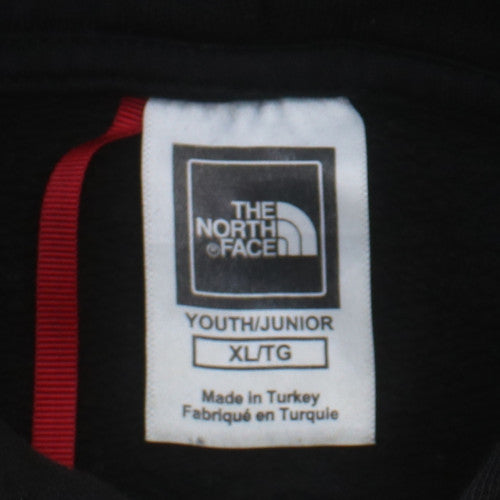 The North Face Boys Black XL Pullover Hoodie 100% Cotton Logo Sweatshirt