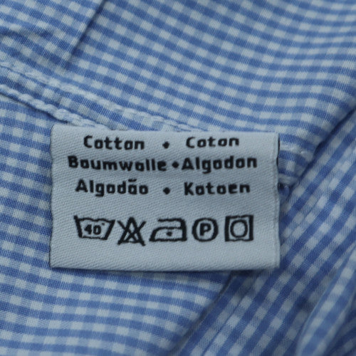 Robe di Kappa Men’s Blue Check Button-Down Cotton Shirt XL