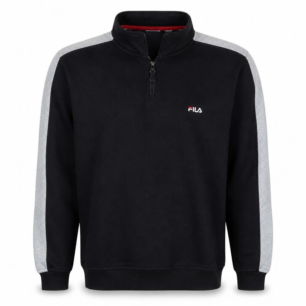 Fila Men’s Black XL 1/4 Zip Fleece Sweatshirt Regular Fit