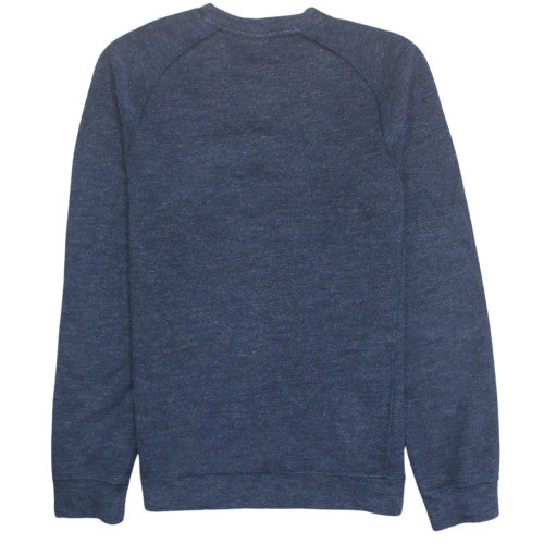 Nike Men’s Blue Pullover Crew Neck Sweatshirt Size S Logo Zip Detail