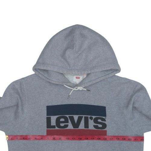 Levi's Men's Grey Pullover Hoodie L Regular Fit Fleece