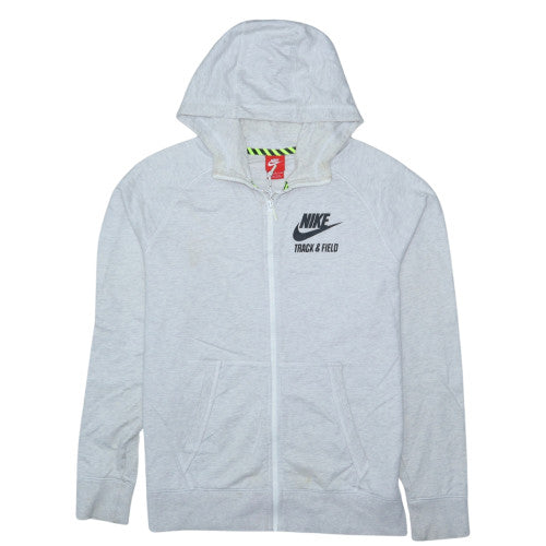 Nike Men's Grey Full Zip Hoodie XL Track & Field Sportswear