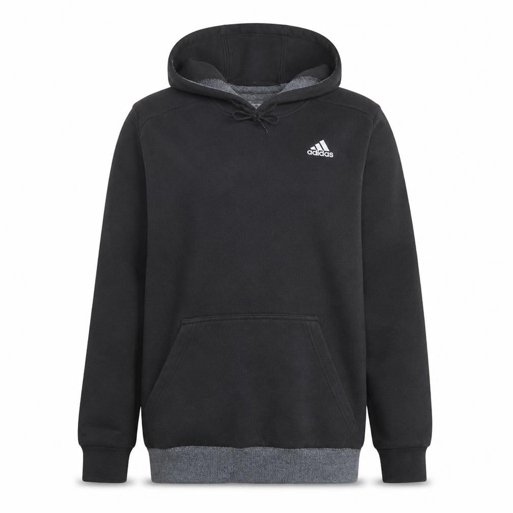Adidas Mens Black Pullover Hoodie Fleece Medium Logo Sportswear
