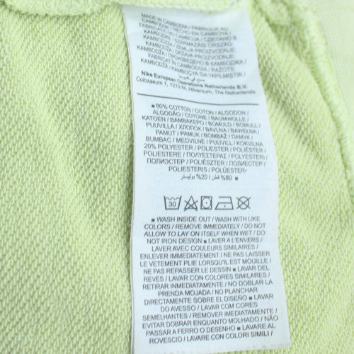 Nike Women Green Logo Crew Neck Long Sleeve Sweatshirt L