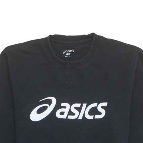 ASICS Womens Black Size S Pullover Logo Sweatshirt