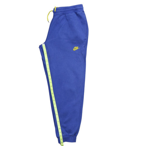 Nike Men's Blue Fleece Sweatpants L Elastic Waist Tapered Fit