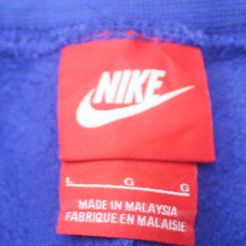 Nike Men's Blue Fleece Sweatpants L Elastic Waist Tapered Fit