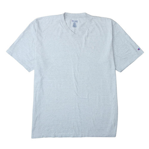 Champion Men's Grey 3XLT V-Neck Cotton Blend Athletic T-Shirt