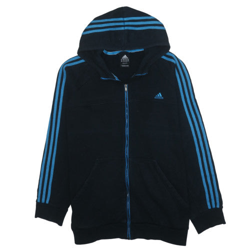 Adidas Mens Black 2XL Full Zip Hoodie Fleece Sportswear