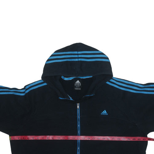 Adidas Mens Black 2XL Full Zip Hoodie Fleece Sportswear