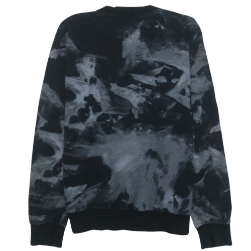 Reebok Men's Black Tie-Dye Pullover Fleece Sweatshirt Size M