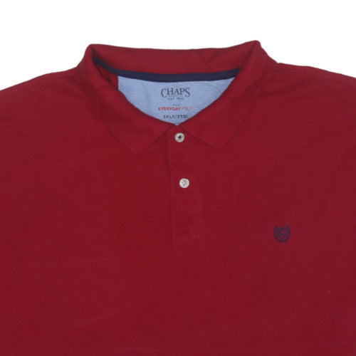 Chaps Men’s Red 3XLT Regular Fit Cotton Polo Shirt