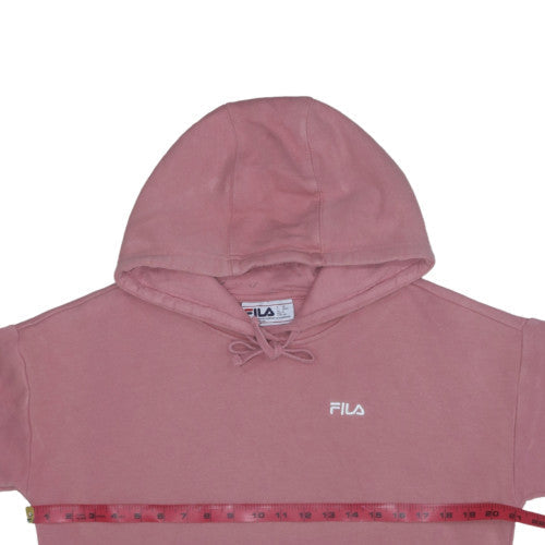 Fila Womens Pink Pullover Hoodie Size S Cotton Blend Casual