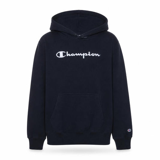 Champion Men's Black XL Pullover Hoodie with Logo Detail