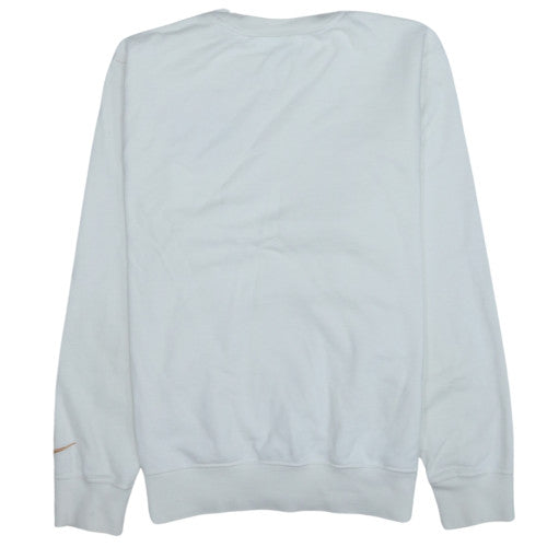 Nike Women White XS Pullover Sweatshirt Crew Neck Logo Cotton