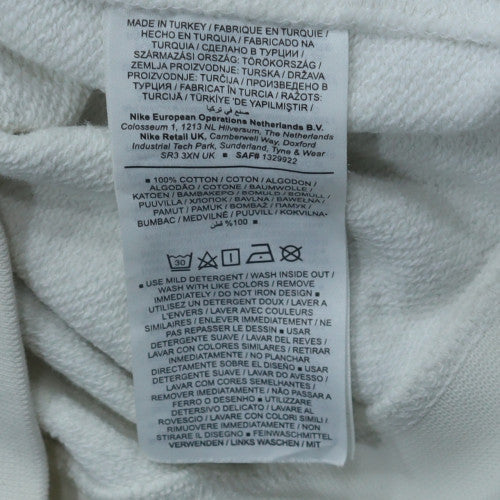 Nike Women White XS Pullover Sweatshirt Crew Neck Logo Cotton