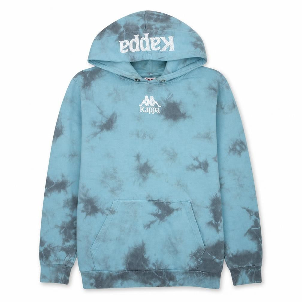 Kappa Men's Blue Tie Dye Pullover Hoodie Size M