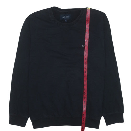 Armani Jeans Men's Black 3XL Pullover Sweatshirt Crew Neck Classic