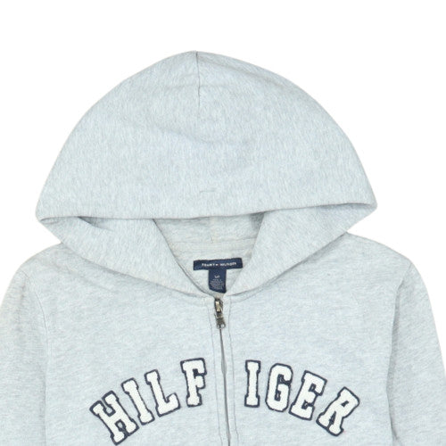 Tommy Hilfiger Women's Grey Full Zip Hoodie Size S Relaxed Fit
