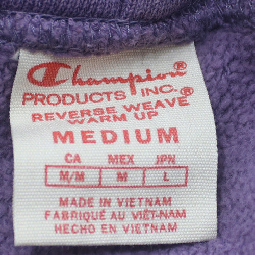 Champion Womens Purple Pullover Hoodie Medium 100% Cotton Reverse Weave