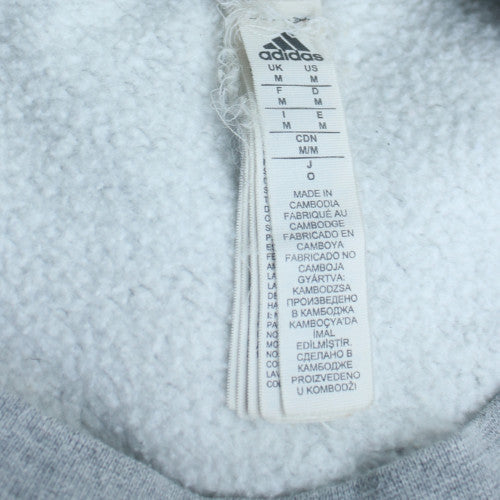 Adidas Mens Grey Crew Neck Pullover Fleece Sweatshirt M