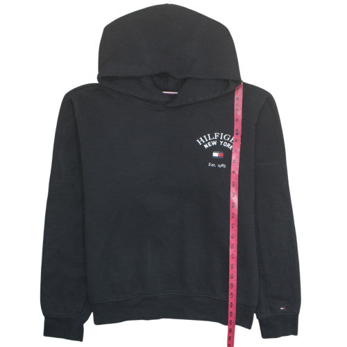 Tommy Hilfiger Men's Black 3XL Pullover Hoodie with Logo Embroidery