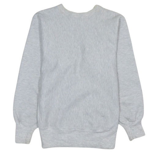 Champion Womens Grey Reverse Weave Pullover Sweatshirt Large University Graphic