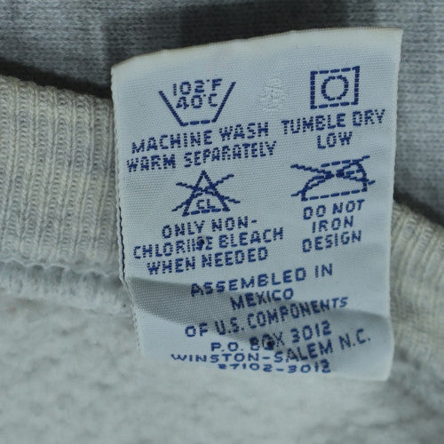 Champion Womens Grey Reverse Weave Pullover Sweatshirt Large University Graphic