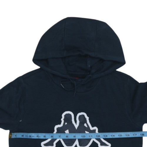 Kappa Men's Black XS Pullover Hoodie with Logo Graphic Print