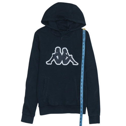 Kappa Men's Black XS Pullover Hoodie with Logo Graphic Print