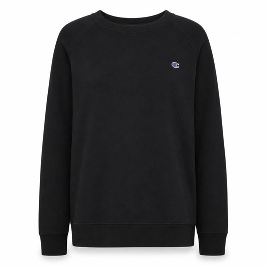 Champion Women's Black XL Pullover Sweatshirt with Logo Detail