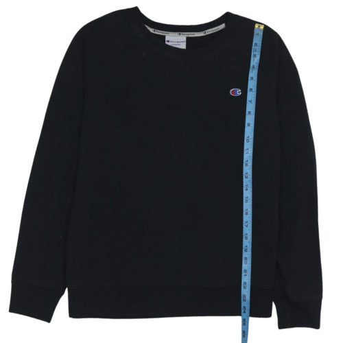 Champion Women's Black XL Pullover Sweatshirt with Logo Detail